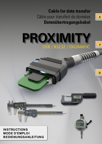 Manual for Cable Proximity USB-RS232-Digimatic